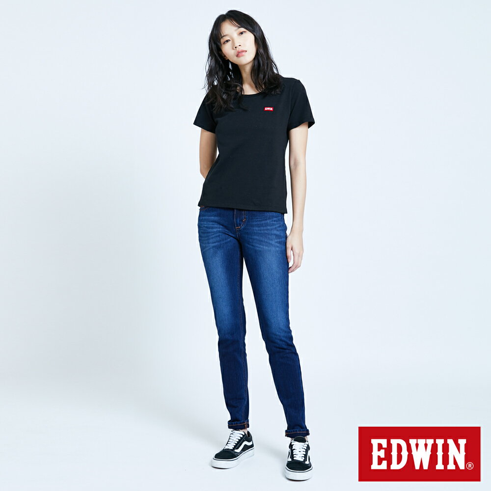 EDWIN 女款 JERSEYS 迦績 EJ2 棉小直筒牛仔褲 (酵洗藍) 5
