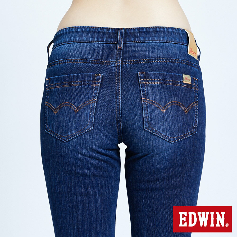EDWIN 女款 JERSEYS 迦績 EJ2 棉小直筒牛仔褲 (酵洗藍) 7