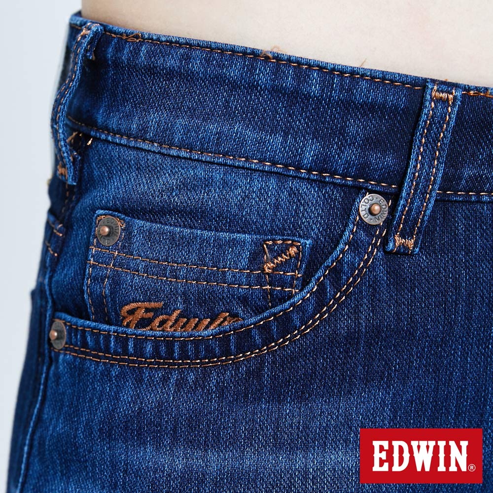 EDWIN 女款 JERSEYS 迦績 EJ2 棉小直筒牛仔褲 (酵洗藍) 8
