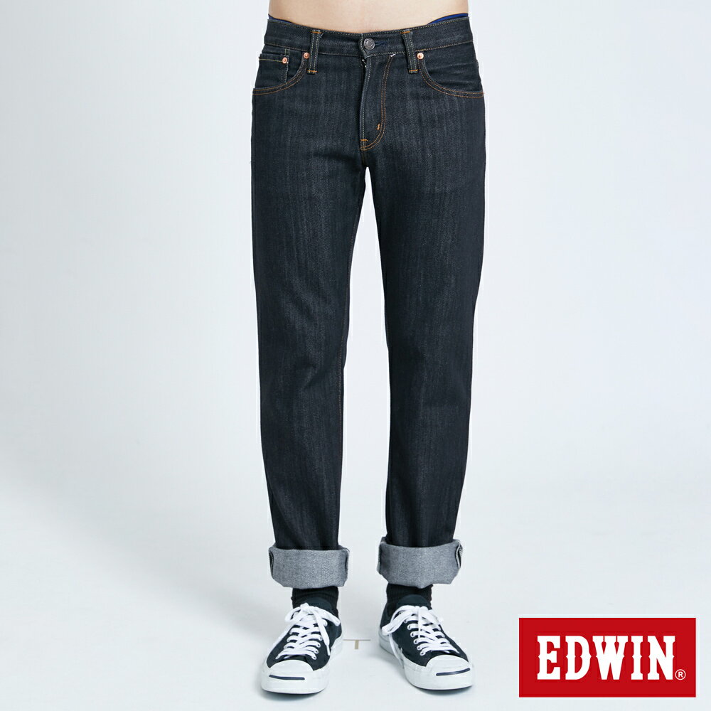 EDWIN 男款 503重磅五袋直筒牛仔長褲(黑色) 2