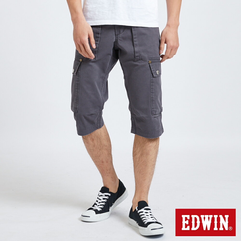 EDWIN 緄邊貼袋短褲 男款 灰色