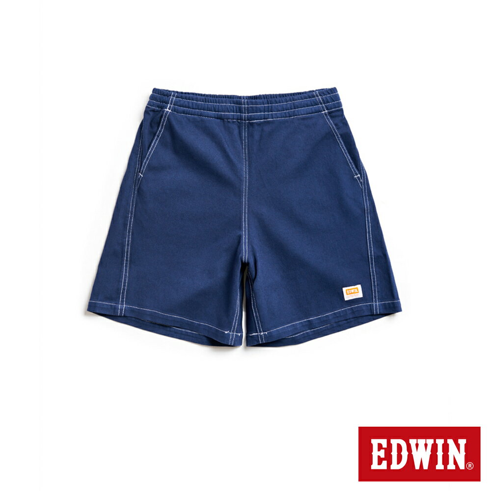EDWIN 工裝後染短褲-男女款 丈青色 #滿2件享折扣