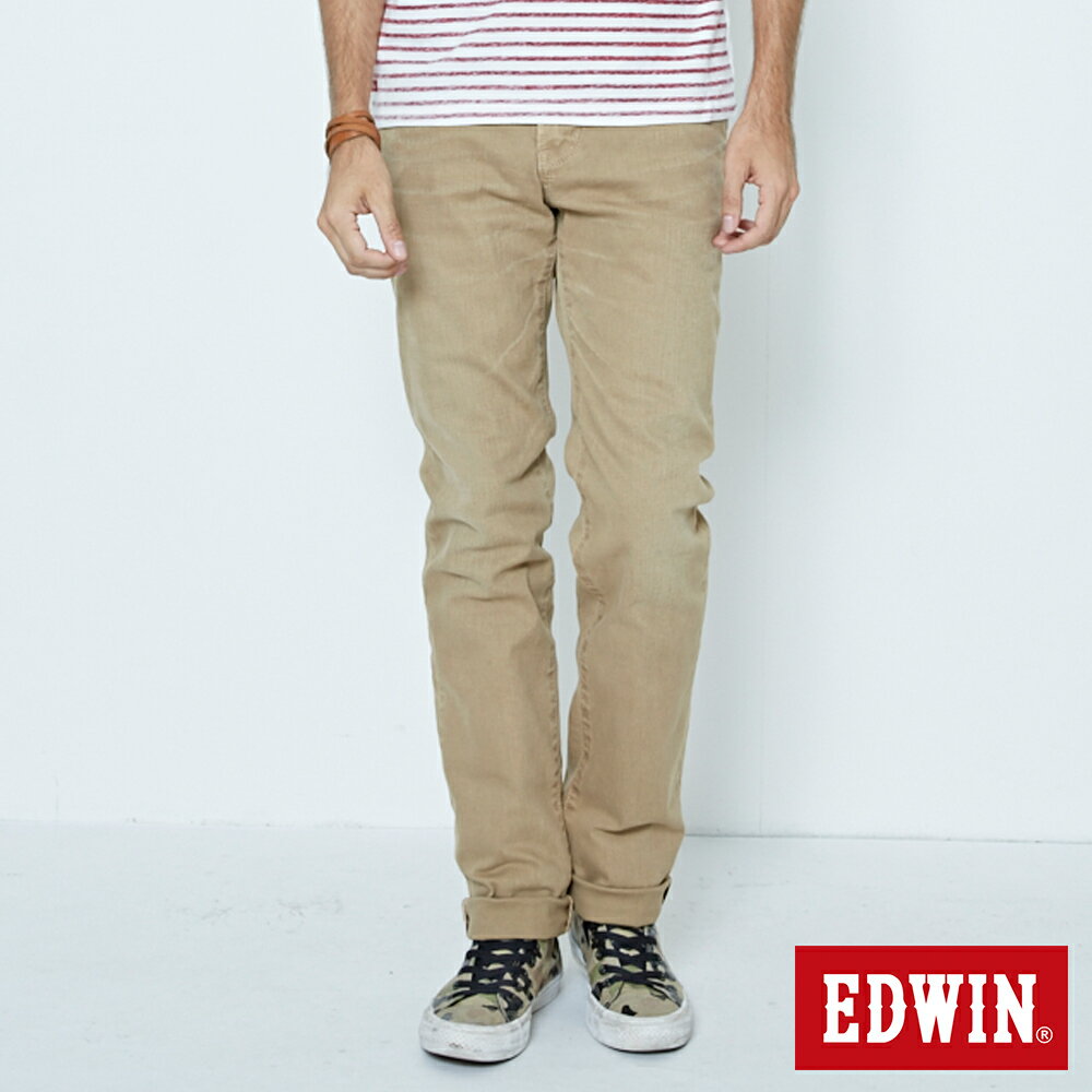 EDWIN 503 NARROW 後染中直筒牛仔褲-男款 灰卡其 STRAIGHT