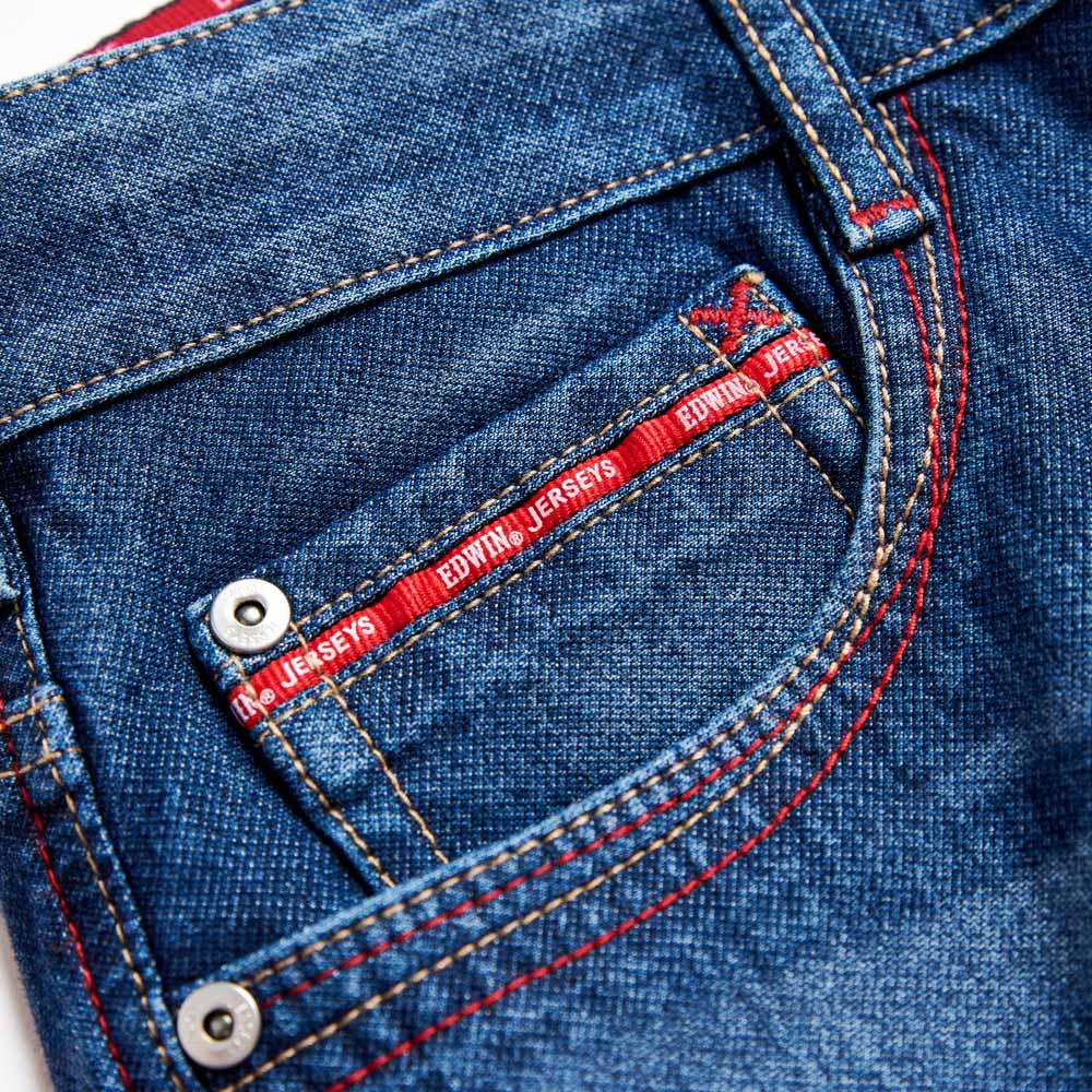 EDWIN 男款 東京紅360° 迦績彈力機能中直筒牛仔褲 (拔洗藍) 4