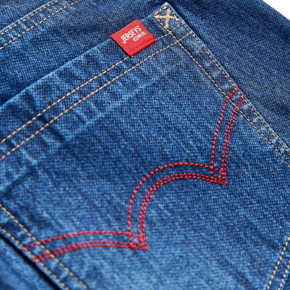 EDWIN 男款 東京紅360° 迦績彈力機能中直筒牛仔褲 (拔洗藍) 7