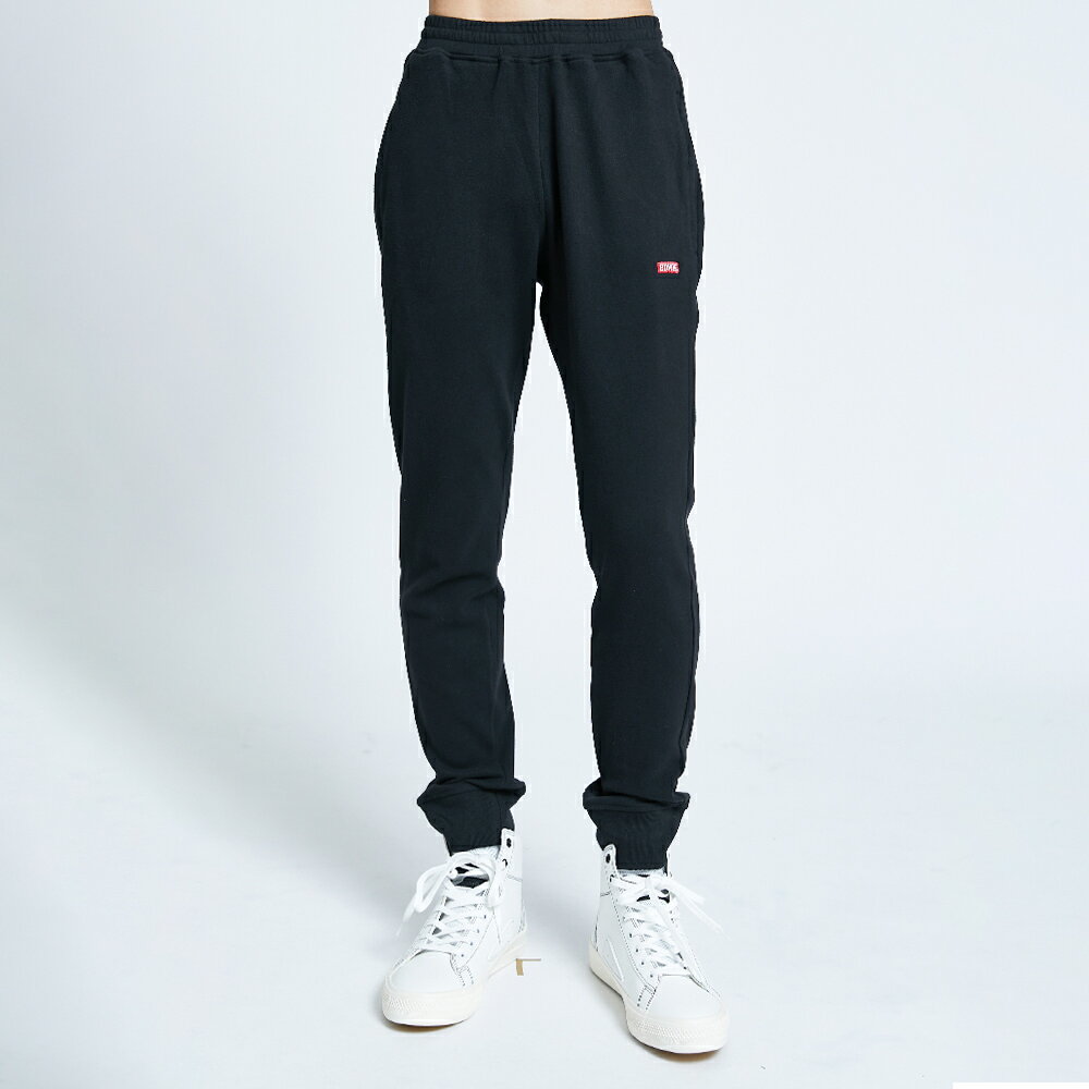 EDWIN 男款 繡花LOGO棉褲 (黑色)