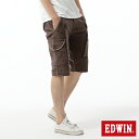 【590元優惠↘】EDWIN 503 KAKHI 3D拉鍊五分休閒褲-男款 咖啡