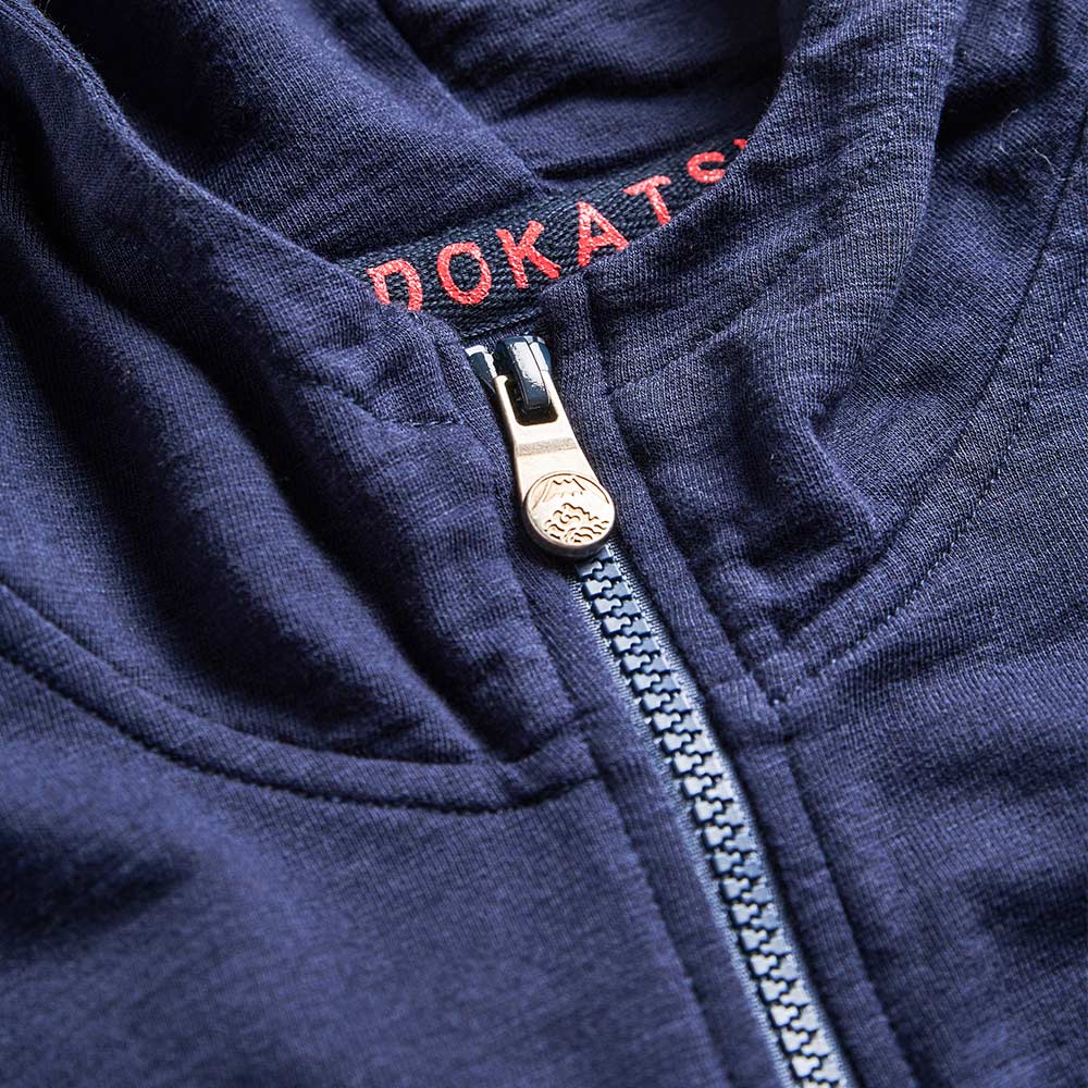 EDOKATSU江戶勝  經典大LOGO連帽拉T外套-男款 丈青色 5