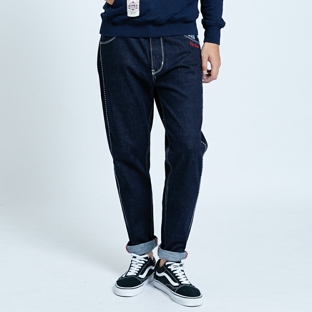 EDOKATSU江戶勝 海浪尊榮AB牛仔褲-男款 原藍色 TAPERED 1