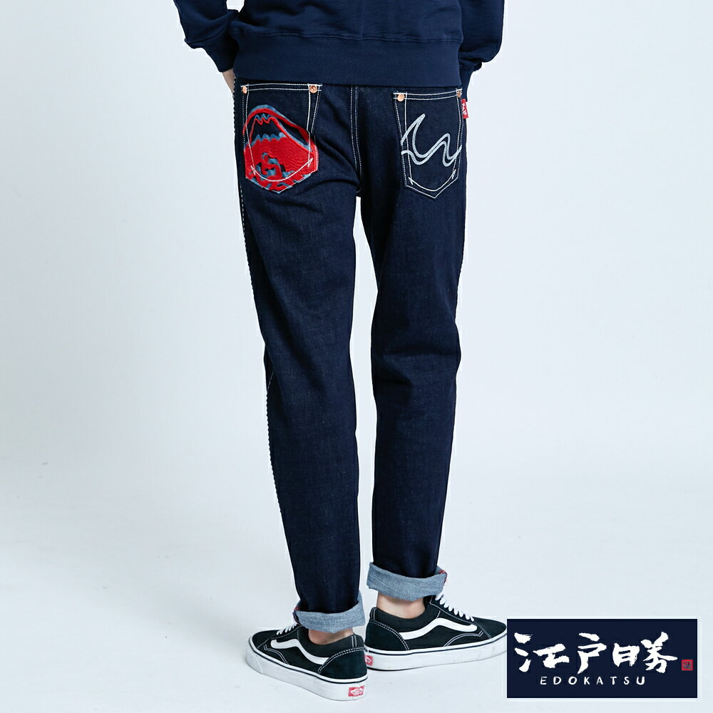 EDOKATSU江戶勝 海浪尊榮AB牛仔褲-男款 原藍色 TAPERED 2