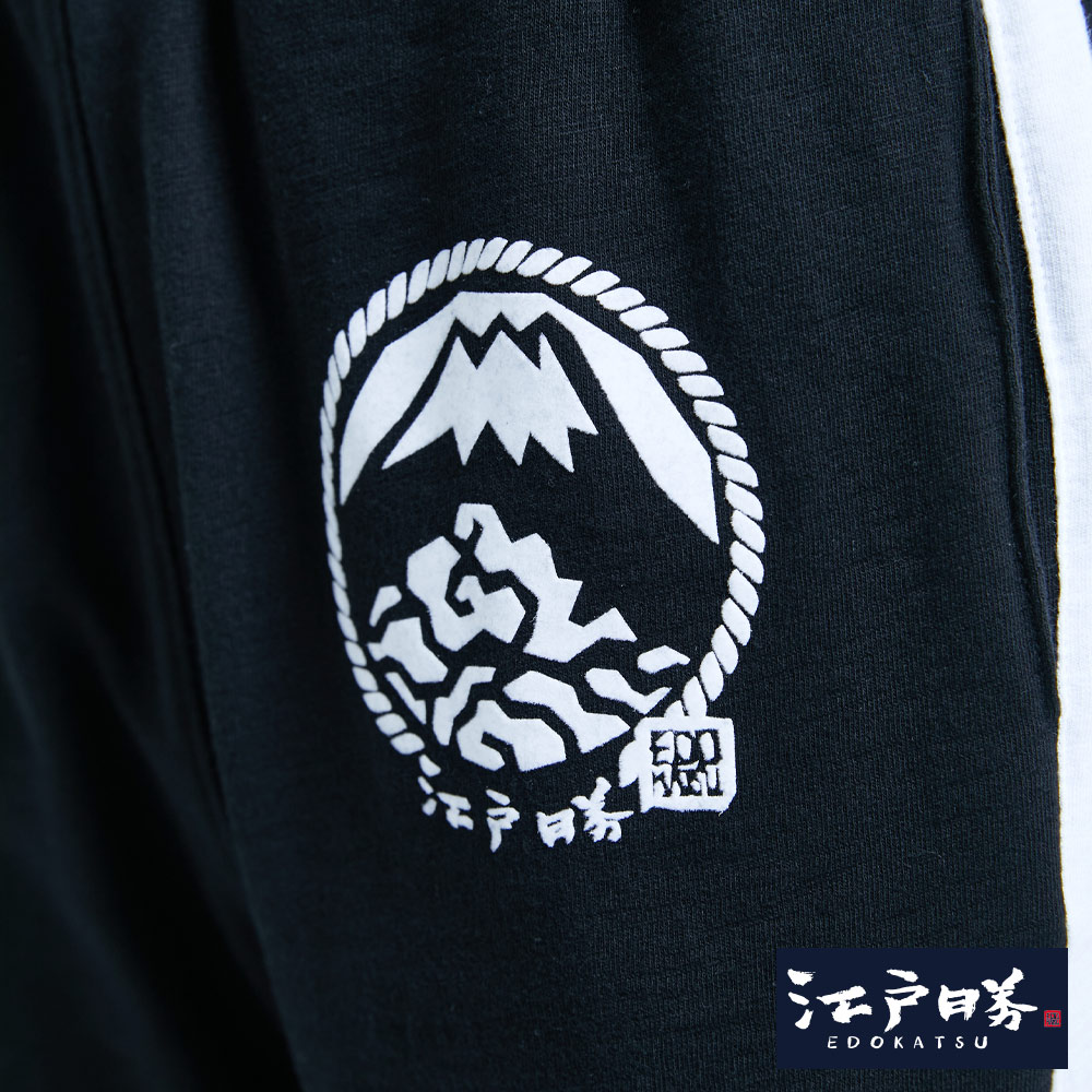 EDOKATSU江戶勝 黑潮束口運動長褲-男款 黑色 TAPERED 8