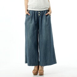 SOMETHING Easy Baggie 輕盈舒適寬牛仔褲 女款 中古藍 WIDE LEG
