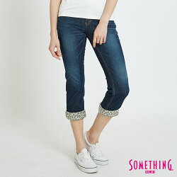 SOMETHING NEO FIT CROPPED 合身七分牛仔褲-女款 中古藍 CAPRI PANTS
