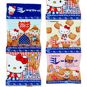 【江戶物語】野村煎豆加工店 4連美樂圓餅 Kitty 凱蒂貓 造型餅乾-30gx4袋 野村美樂 造型餅乾