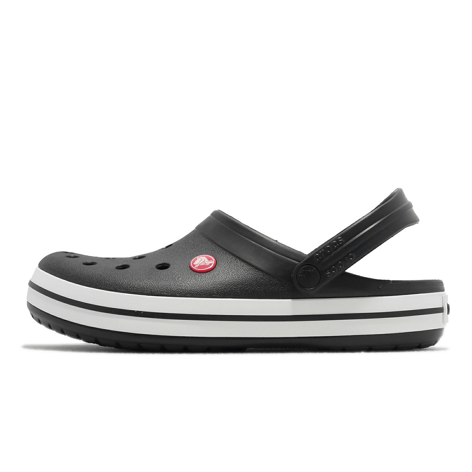 Crocs 洞洞鞋 涼拖鞋 Crocband 男鞋 女鞋 黑白 線條 洞洞鞋 布希鞋 基本款