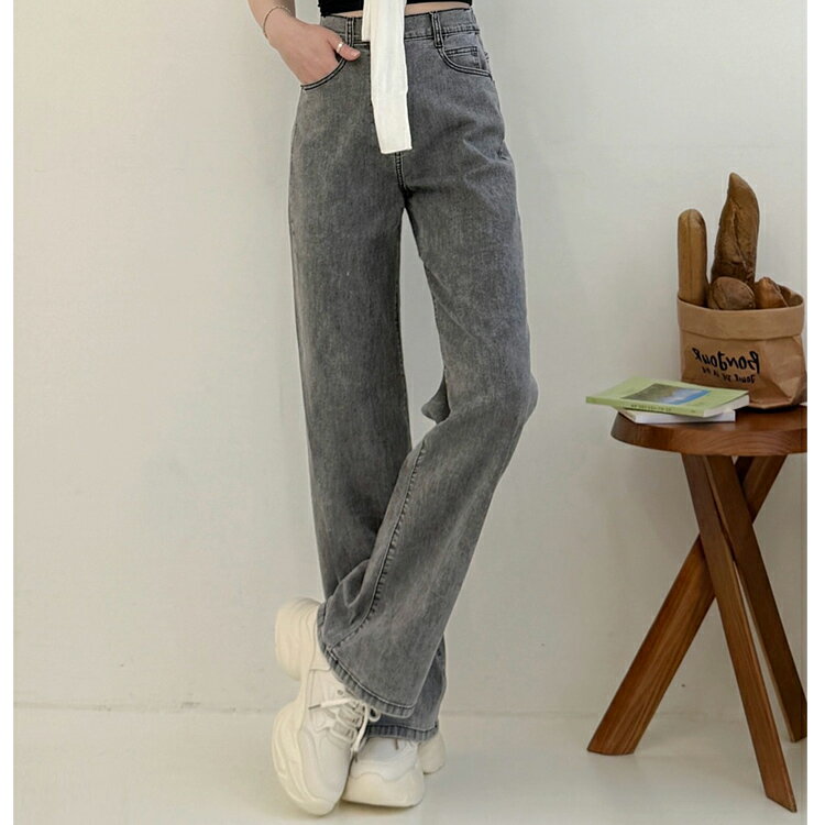水洗直筒牛仔褲(S-3L)【B370472】
