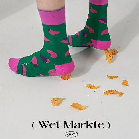 Tinylure Te菜市場系列格子肉肉襪 虎紋豌豆襪 漂浮薯片襪 凹凸玉米襪 條紋蔥蔥襪 親子襪【APP享6%回饋】 5