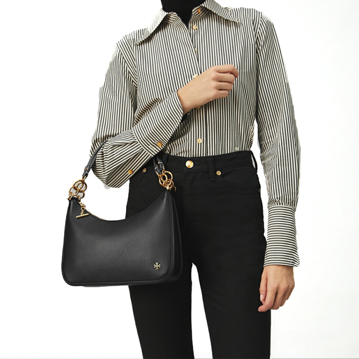 精選★TORY BURCH 151 MERCER 簡約金屬LOGO 素面皮革 女款中號單肩包 86849~【購物節優惠★菲尼斯 國際精品↘3折起】 7