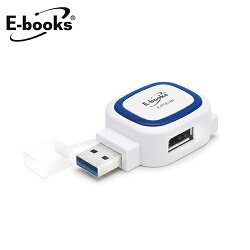 E-books雙孔USB 3.0 HUB+多合一讀卡機T36【愛買】