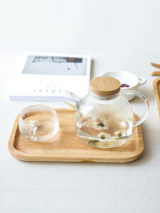 川島屋日式茶盤木質托盤長方形實木盤子家用放茶杯水杯子茶具茶托