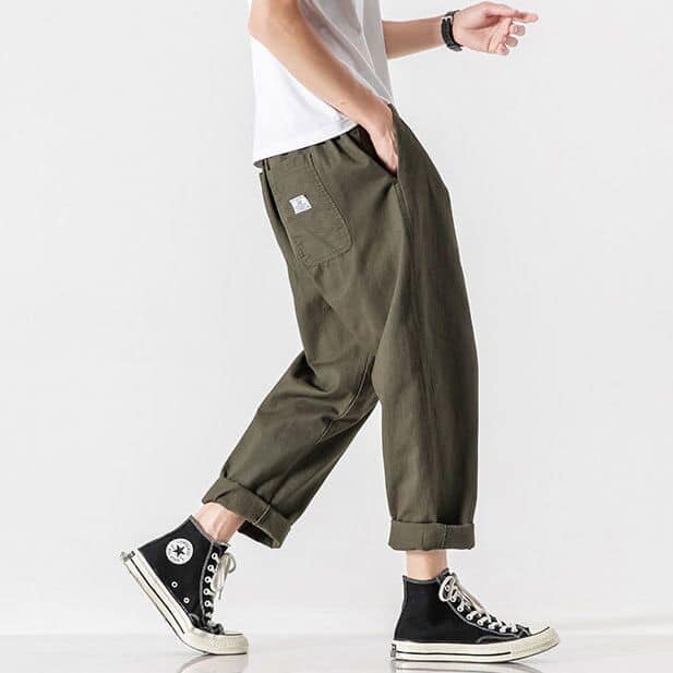 男款工裝後大口袋休閒褲