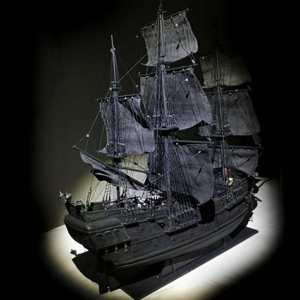 3D立體拼圖木質帆船DIY船模型拼裝套材--加勒比海盜 黑珍珠號，益智，動手-快速出貨FC
