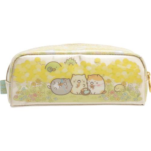 大賀屋 日貨 貓咪 筆袋 筆袋 化妝包 包包 收納袋 文具用品 學生 上學 鉛筆盒 角落小生物 正版 J00030730