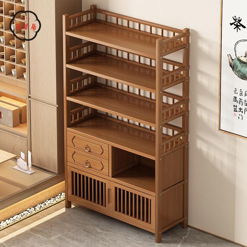 免運 博古架 收納架 茶架 置物架 杯架 桌面置物架 中式茶水櫃家用茶葉櫃茶臺桌邊櫃茶葉茶具儲物櫃辦公室茶櫃置物架 工廠現貨直銷 全館八折 售後保障 z5620
