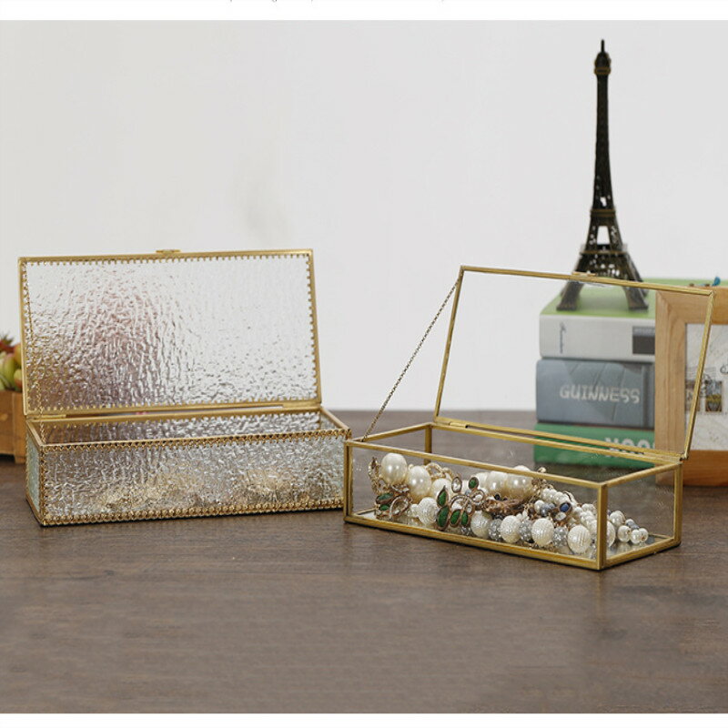 消磁碗 消磁盒 水晶碗 歐式透明玻璃首飾盒防氧化飾品盒復古珠寶展示水晶消磁桌面收納盒『ZW9910』