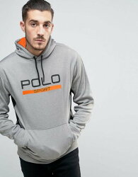 美國百分百【Ralph Lauren】RL 小馬 連帽 帽T T恤 長袖 POLO SPORT 灰色 S M號 I554
