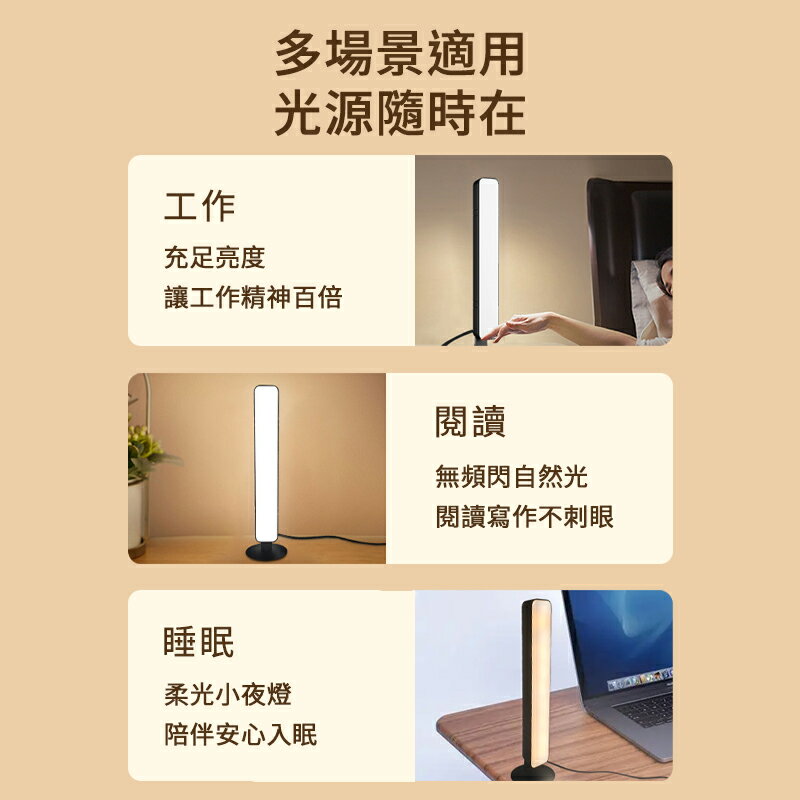 USB桌面語音小檯燈 智能語音燈 聲控燈 三色燈 書桌燈 小檯燈 閱讀燈 補光燈 化妝燈 小夜燈 宿舍燈 插電式 燈條 7