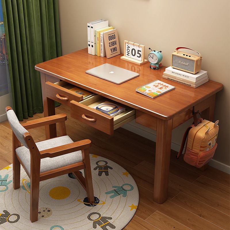 【限時優惠】迪美爾中式實木書桌家用高中學生寫字桌椅簡約現代學習桌電腦桌子
