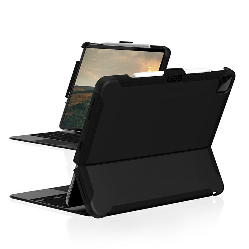 強強滾-UAG iPad Pro 12.9吋(2021)耐衝擊巧控鍵盤專用保護殼-黑