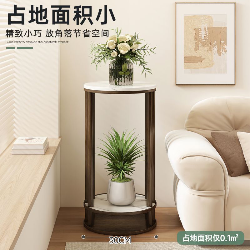 免運/可開發票 花架子客廳落地式置物架陽臺多肉層架實木展示架輕奢高階感植物架 快速出貨