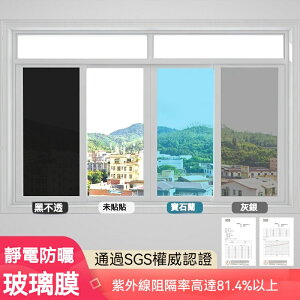 透明保護膜 靜電 免膠玻璃隔熱膜 雙向透視防窺遮光窗貼 窗戶隔熱陽臺防晒玻璃貼紙