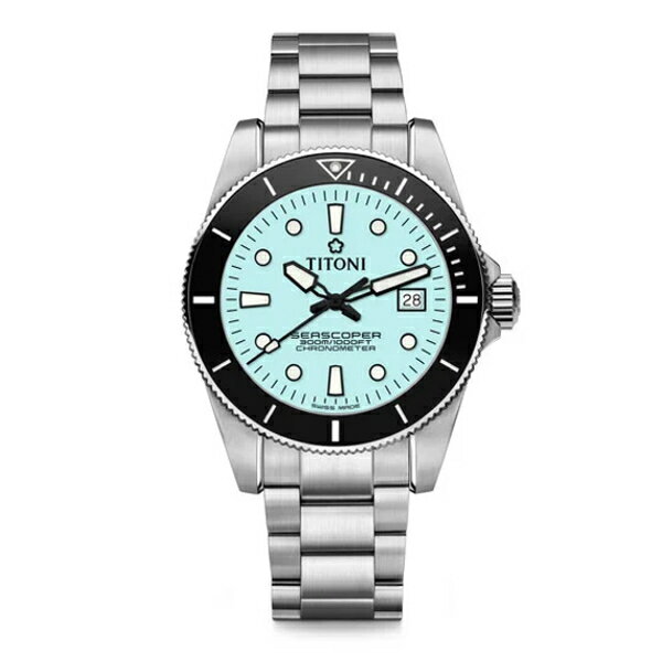 TITONI 瑞士梅花錶 83300 S-BK-718 海洋探索 SEASCOPER300 男士系列 潛水機械錶 /藍面 42mm｜樂天全館特惠中★指定刷卡回饋10%