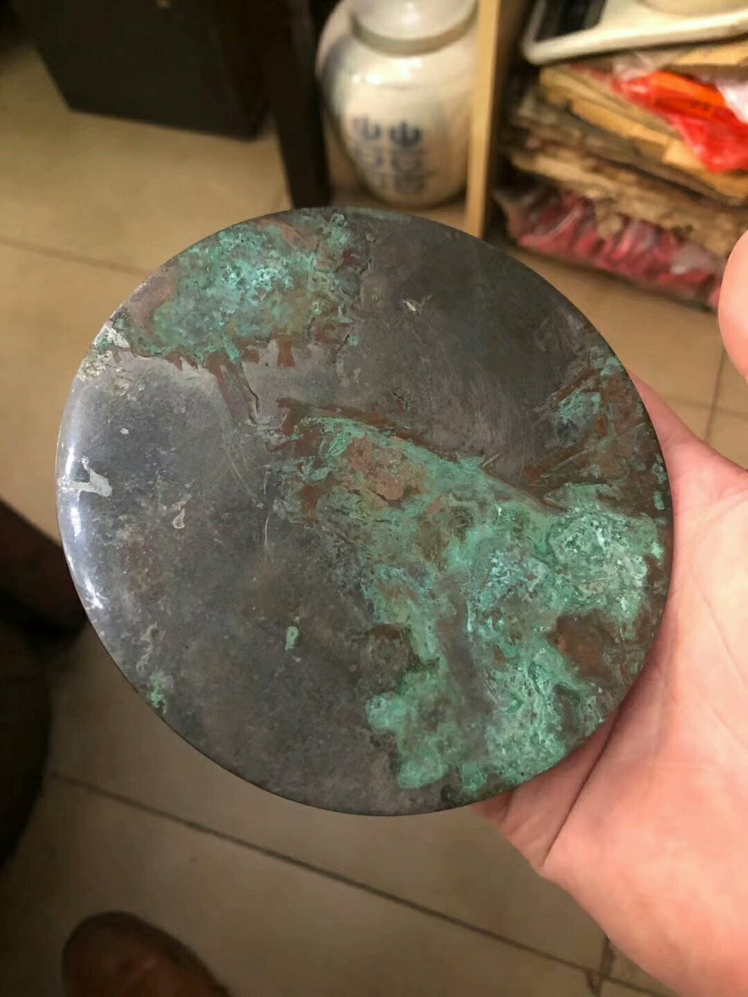 時代物　宋時代　古鏡　銅鏡　「薛仰峯造」　青銅 吉金耀采—院藏銅器精華展_後銅器時代—秦至漢的銅器