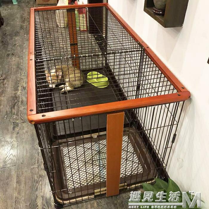 狗籠子狗窩帶廁所柴犬博美大型中型小型犬寵物室內圍欄柵欄隔離門