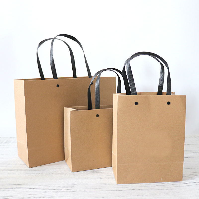 簡約禮品袋 紙拎帶 手提袋 文藝裝衣服的紙袋子