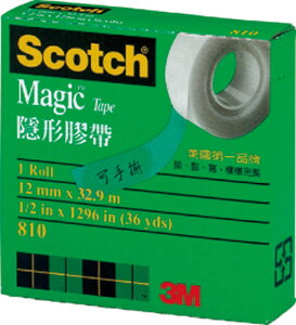 【30入】3M Scotch 810/810R系列 隱形膠帶 810-1/2