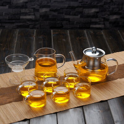 透明玻璃泡茶壺 玻璃茶具禮盒 功夫花茶壺套裝定加厚