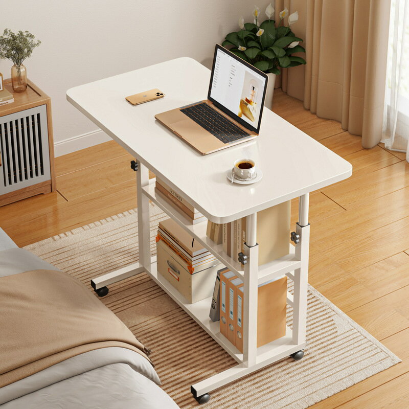 【品質保證】書桌 書臺 可移動床邊桌降桌子電腦桌家用臥室宿舍懶人簡易學生寫字桌