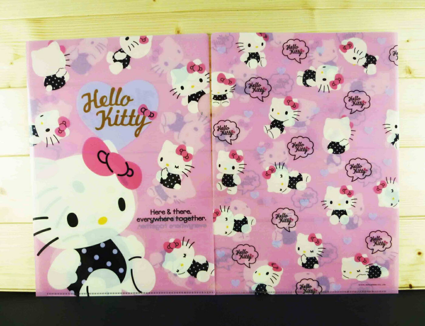 【震撼精品百貨】Hello Kitty 凱蒂貓 2入文件夾 粉POSE 震撼日式精品百貨