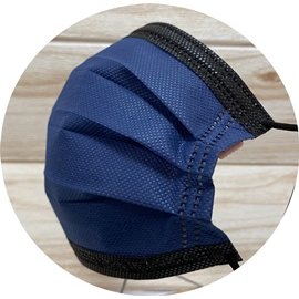 【MIT】翔緯醫用口罩 -歐妮/撞色藍黑款☆雙鋼印☆--成人醫療口罩50入盒裝(7-11/全家取貨滿499元免運)
