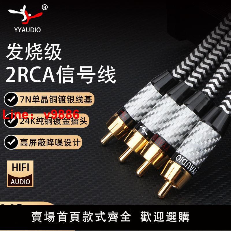 【臺灣公司 超低價】楊陽 發燒級RCA音頻線蓮花頭2對2信號線 HiFi功放CD機膽機連接線