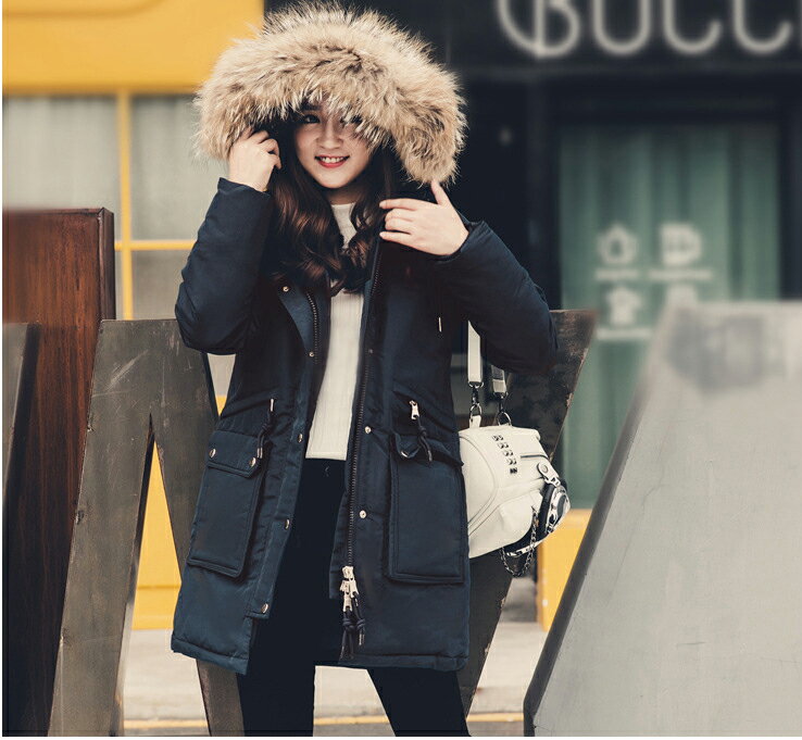 現貨女款 真貉子毛衝鋒衣 90%白鴨絨 羽絨大衣獨家 超保暖-15度C【23-25-8012-21】ibella