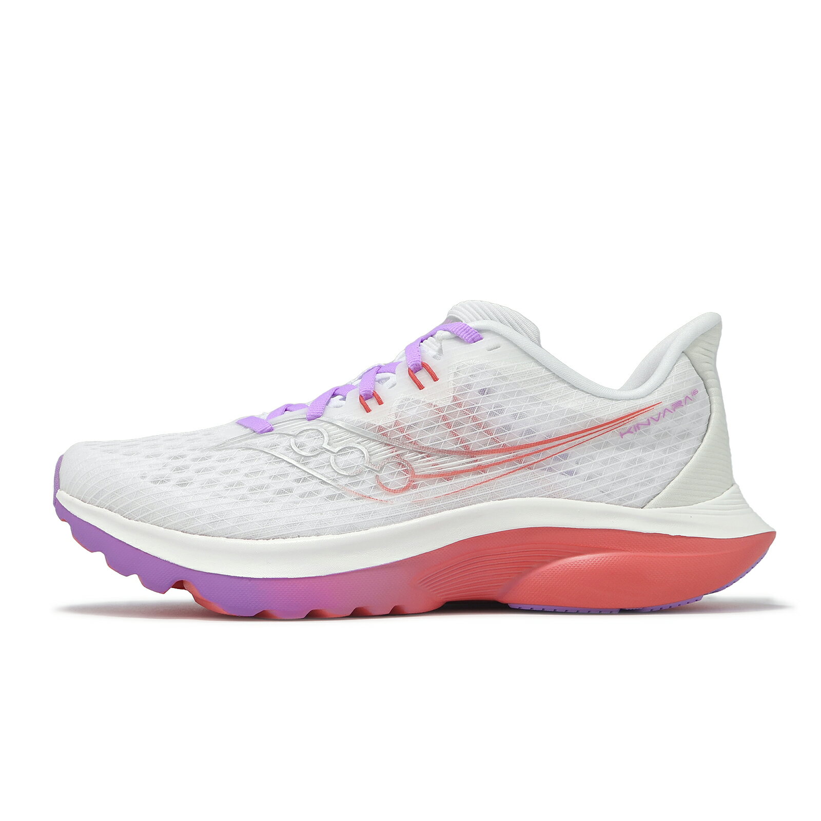 Saucony 競速跑鞋 Kinvara 16 女鞋 白 紫 緩震 訓練 索康尼  S11020241