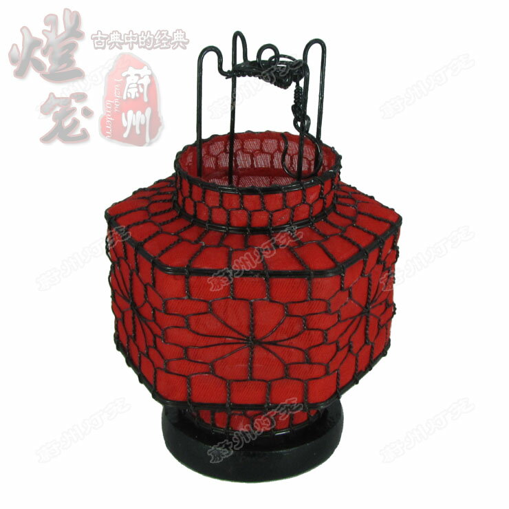 [蔚州燈籠]古典扁六角燈 手工編織鐵絲燈 工藝品 仿古\田園 定做