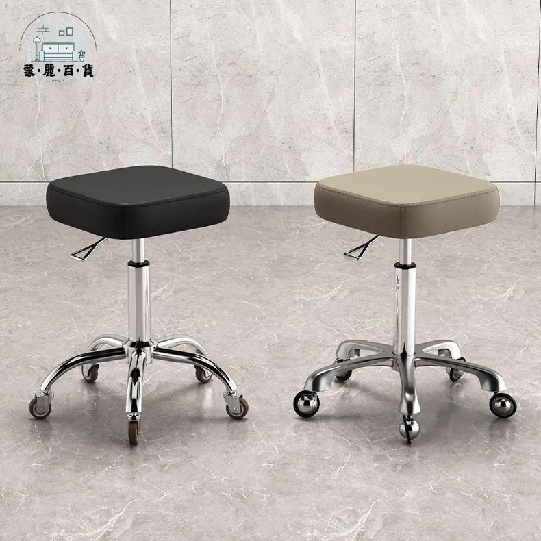 不鏽鋼凳 圓凳 凳子 美發店大工凳美發店大工凳升降圓凳子升降旋轉滑輪美容凳發廊專用免運 開立發票 工廠直銷 全館折扣 售後保障 m5521