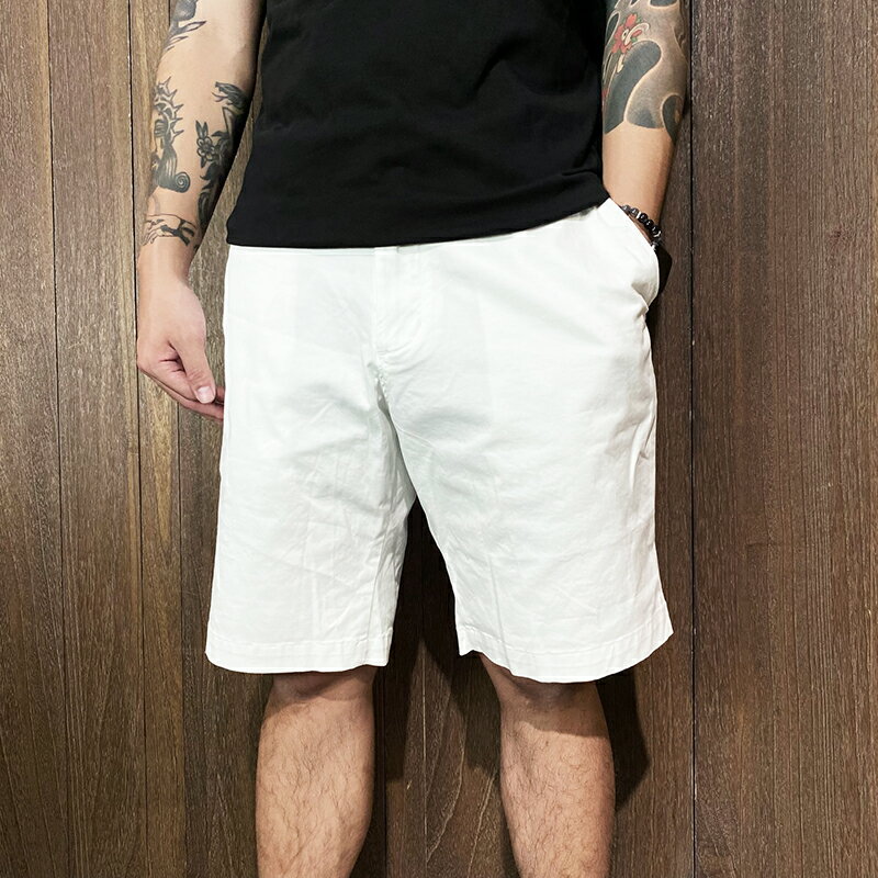 美國百分百【全新真品】Tommy Hilfiger 短褲 棉質 鬆緊 男款 TH 休閒褲 logo 白色 CV88